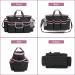 LoDird Cleaning Caddy Bag - 3 Compartment Organizer with Multifunctional Pockets - Handle and Shoulder Strap - Black/Pink - Buy Online on GoSupps.com