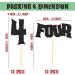 Sumerk 24PCS 4th Birthday Cupcake Toppers Black Glitter Happy 4th Cake Decorations for 4th Birthday Wedding Anniversary Party Decoration Supplies - Buy Online on GoSupps.com