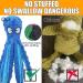 Squeaky Dog Soft Toy No Stuffed Octopus Dog Chew Toy with Crinkle Paper Plush Dog Teeth Cleaning Toy for Medium Large Dog (Blue) - Buy Online on GoSupps.com