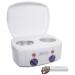 SATIN SMOOTH Professional Double Wax Warmer - Fast Heating Dual Pot Waxing System - Buy Online on GoSupps.com