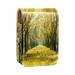 Scenic Forest Tree Autumn LipGloss Holder Lipstick Case Portable Makeup Bag Travel Lipstick Organizer Case with Mini Lipstick Storage Box for Women Multi -Color 9.5x2x7 cm/3.7x0.8x2.7 in
