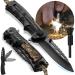 Pocket Knife - Tactical Folding Knife - Spring Assisted Knife with Fire Starter Paracord Handle - Best EDC Survival Hiking Hunting Camping Knife - Knife with Firestarter and Whistle Grand Way 6772 1