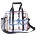 MOFASVIGI Clear Bag Stadium Approved Transparent Waterproof Tote Bags for School Concerts Travel Rainbow