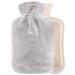 Bonilife Hot Water Bottle with Fluffy Cover-Soft Luxury 2L Large Hot Water Bottle as Great Gift for Women and Men Warm Hot Water Bag for Bed Cosy Nights Pain Relief Back Neck-LightGrey Basic-LightGrey