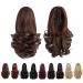 Brown Ponytail Extension Claw Clip Ponytails 12in Curly 3.8 OZ Fake Hair Extensions Hair pieces SYXLCYGG Wig Girl Synthetic Fluffy&not Tangled 12-Medium Brown Mix