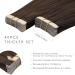 Buy If Salife Tape Extensions - 40PCS 60g 10 inch Chocolate Brown Real Hair Extensions | Invisible Silky Straight Skin Weft - Buy Online on GoSupps.com