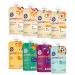 Cerebelly Baby Food Pouches - Organic Bone Broth & Veggie Purees Variety Pack (4 oz, Pack of 8) Toddler Snacks - 16 Brain-supporting Nutrients - Healthy Snacks, Gluten-Free, BPA-Free, Non-GMO Veggie & Bone Broth Purees Variety 4 Ounce (Pack of 8)