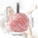 Bath Sponge Body Scrubber Loofah Exfoliating Mesh Pouf Shower Ball Puff Sponges for Women and Men Bathing Accessories - Set of 2 White Pink - Buy Online on GoSupps.com