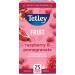 Tetley Tea Bags Raspberry and Pomegranate Infusion Individually Wrapped Ref 1580a Pack 25