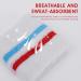 Yolev Striped Welding Band Set | Sports Headband & Bracelets for Men & Women - Red Blue White - Buy Online on GoSupps.com