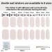 Beautfave 16Pcs Semi Cured Gel Nail Strips - Self Adhesive White Nail Wraps with File & Stick - Greywhite | UV/LED Lamp Required - Buy Online on GoSupps.com