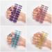 Buy 8 Sheets Semi Cured Nail Polish Stickers - Gradient Glitter & Solid Color Gel Wraps | Self-Adhesive Multicolored Nail Strips for Women & Girls | Perfect Manicure Decoration Supplies - Buy Online on GoSupps.com