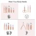 Leiwo 12pcs Pink Manicure Pedicure Kit | Stainless Steel Nail Scissors, Cuticle Cutter, Clipper Set | Professional Fingernails Toenails Grooming Tools with Travel Case - Buy Online on GoSupps.com