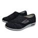 Men's Top Adjustable Diabetic Slipper Shoes Air Cushion Lightweight Walking Shoes Comfort for Elderly Breathable Hospital Shoes Elder for Edema Arthritis Fasciitis ( Color : Black grey Size : 12