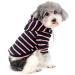 Zweitea Striped Hoodie for Small to Medium Dogs | Soft Short Sleeve Puppy Sweatshirt | Navy Blue Dog Clothes - Buy Online on GoSupps.com