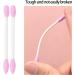 100 Cotton Swabs in One-Way Paper Roll | Double Color Beauty Make-Up Aids for Cosmetic Cleaning Make-Up Removal & Wound Care (Pink) - International Shipping Available - Buy Online on GoSupps.com
