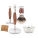 Jag Shaving Razorset - Jag's Lee Range 5 -part shaving set - Silberspitz Dachshaar Razor brush - Double edge of razor plane - shaving rapids - Leather bag for shaving plane - shaving bowl - wood set