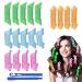 WUERKIYA Hair Curlers for Short Hair No Heat Hair Rollers Spiral Curlers 15cm/25cm Hair Curlers Styling Kit with Styling Hooks DIY Hairstyle Tools for Women Girls (18 Pack)