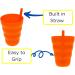 Arrow Sip-A-Cup with Built-In Straw for Kids - Purple Blue Green Orange (4 Pack) - Buy Online on GoSupps.com
