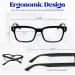 Blue Light Glasses for Men & Women - Black Frame Clear Blue Light Glasses for Computer Gaming & Reading - Stylish Computer Eye Strain Relief - Buy Online on GoSupps.com