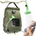 Solar Shower Bag, Solar Heating Camping Shower Bag, 5Gal(20L) Portable Camping Shower Bag, with Removable Hose and On-Off Switchable Shower Head, for Outdoor Traveling/Climbing/Hiking/Beach/Swimming Green