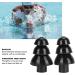 Tree Shape Design Silicone Earplugs for Swimming, Waterproof & Fashionable - Black - Buy Online on GoSupps.com