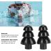 Black Reusable Swimming Ear Plugs | Waterproof Noise Reduction Earplugs with Filter | Prevent Swimmer's Ear - Buy Online on GoSupps.com