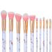 Make-up brush set synthetic Kabuki eyeshadow brush for primer facial powder blush concealer contour-make-up brush pink 10 pieces