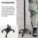 BigAlex Adjustable Quad Cane - Lightweight with Foam Padding Handle for Men, Women, and Seniors - Black - Buy Online on GoSupps.com