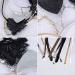 5 Pcs Cat Ears Hair Ripe - Lace Ladies Hair Accessories with Black Rhinestone Silver Cat Ears | International Shipping Available - Buy Online on GoSupps.com