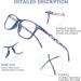 4 Pack Progressive Multifocus Blue Light Blocking Reading Glasses for Men & Women - Anti Eyestrain 2.0x Diopters 4 Mixed Colors - Buy Online on GoSupps.com