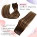 Vivien Wire Extensions | Real Remy Hair Balayage #4/27/4 - Chocolate Brown & Caramel Blonde - 45cm - Buy Online on GoSupps.com