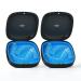 Gaboolo 2 Pack Retainer Case Slim Aligner Case with Vent Holes Removable Inner Tray Silicone for Easy Cleaning (2Pack Black Blue)