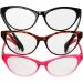 Betsey Johnson Women's Fairisle Cat Eye Reading Glasses - Black Tortoise Pink Gradient - 54mm +2.5 | Stylish & Chic eCommerce Shipping Internationally - Buy Online on GoSupps.com
