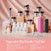 AZUREBEAUTY 30Pcs Dip Powder Nail Kit - Translucent Nude Pink Dipping Liquid Set Matte Top Coat & Recycling Tray for DIY Nail Art - Perfect for Home & Salon Use - Buy Online on GoSupps.com