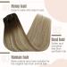 Buy FSHINE Clip-in Hair Extensions 40cm Balayage Dark Brown to Light Brown - 120g Soft & Thick Real Hair - 7pcs #3/8/22 - Perfect for International Shipping - Buy Online on GoSupps.com