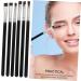 Healeved 24 Pcs Flat Eyebrow Brush Eyeshadow Brush Eyebrow Eyeliner Flat Makeup Brush Artificial Fiber Black - Buy Online on GoSupps.com