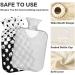 NAANLE 1L Black & White Polka Dot Hot Water Bottle - Transparent Pain Relief & Cold Therapy for Hands & Feet - Buy Online on GoSupps.com