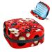 Anna Cowper Red Black Ladybugs Flowers Sanitary Napkin Storage Bag Feminine Menstrual Cup Pouches Nursing Pad Holder Tampon Bags Portable Period Bag for Women Teen Girls 1Pcs Multi-colored 17