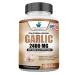 Garlic Capsules Organic 2400mg & Organic Black Pepper Extract, Garlic Supplements, Garlic Pills, Garlic Capsules, Garlic Extract Alternative to Garlic Oil, Garlic Softgels, Garlic Tablet, 120 Veg Cap
