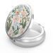 Pill dose 3 compartments Medicine Pill dose portable pill box for bag or wallet Pillendose Decorative metal medicine vitamin organizer Unique gift (flower flower) 18-floral flower 1 piece