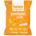 IWON Organics Cheddar Cheese Flavor Protein Puff, High Protein and Organic Healthy Snacks, 8 Bags