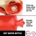 Classic Red Rubber Hot Water Bottle - 2 Quart Capacity for Pain Relief from Headaches, Cramps, Arthritis, Back Pain, Sore Muscles & Injuries - Buy Online on GoSupps.com