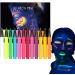 Glow In The Dark Eye Liner 12 Colors High Pigmented Matte Colored Neon Eye Liners Pen | Waterproof Smudge-Proof Body Face Paint Makeup For Christmas - Buy Online on GoSupps.com
