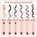 WILLBOND 6 in 1 Curling Iron Set - Instant Heat Ceramic Wand with 6 Barrels & 3 Temp Settings for Fast Styling - Buy Online on GoSupps.com