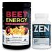 Nutrology Beet Natural O2 Pre Workout Powder Energy Endurance & Nitric Oxide Booster with Beet Powder Passion Fruit Flavor (30 Servings) Zen Natural Magnesium Supplement (30 Servings)