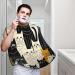 Black & White Cat Beard Bib - Funny Hair Catcher Non-Stick Grooming Cloth & Apron for Men | Perfect Gift for Grooming & Shaving - Buy Online on GoSupps.com