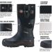 HISEA Men's Insulated Rubber Hunting Boots - Waterproof Neoprene Work Boots for Farming & Fishing, Adjustable Calf, Black - Buy Online on GoSupps.com