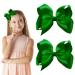 Christmas Green Ribbon Hair Bow Clips 6Inch Grosgrain Ribbon Hair Pins Barrettes Alligator Clips Fashionable Hair Accessories for Girls Women Toddlers Christmas Wedding Birthday A3HDJFJ (green) christmas tree