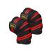 DALLX Cross Training Sports Knee Wraps Extra Long Elastically Knee Brace Binding Compression Bandage for WODS Gym work Weightlifting Powerlifting  Pair (Black Red)